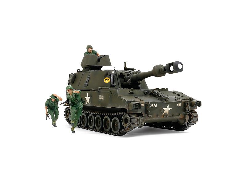 Tamiya 美軍M109自走砲越戰型.TAMIYA坦克模型.麗王.鋼彈.玩具.鋼彈模型